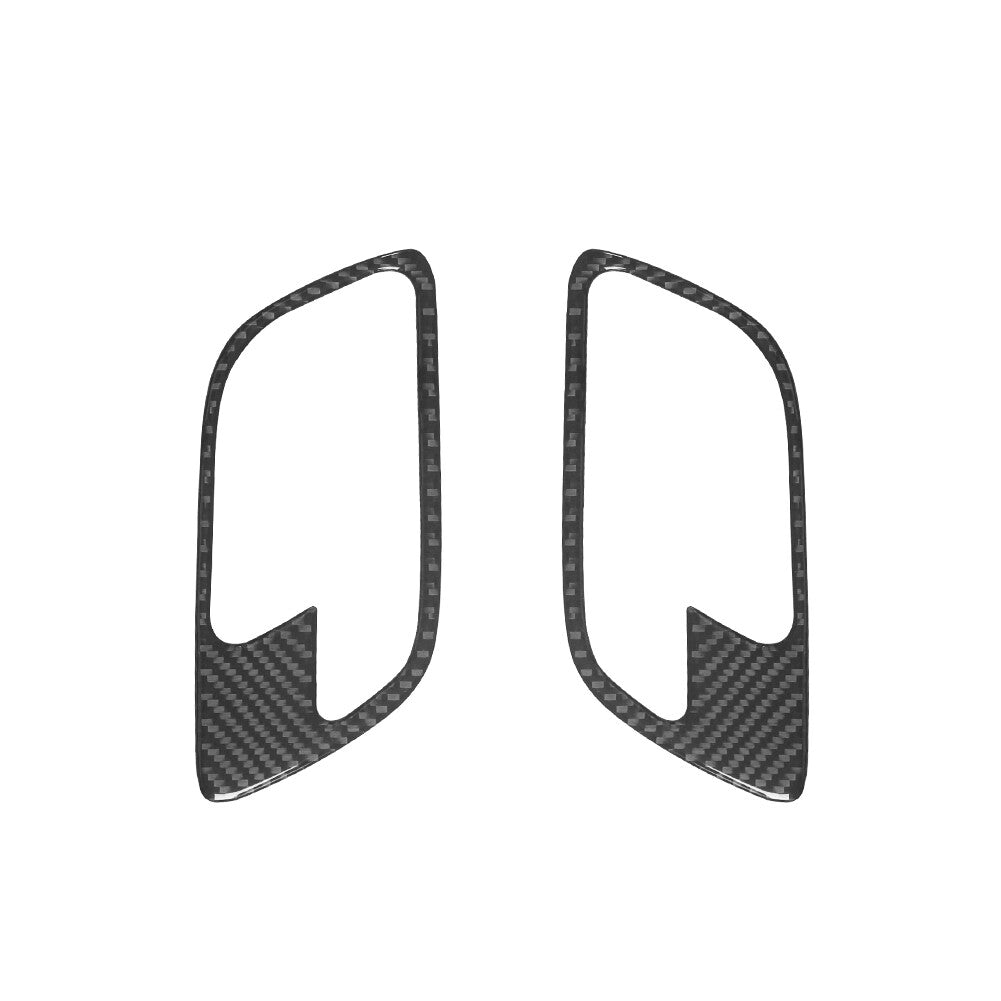 2Pcs Carbon Fiber Rear Door Handle Cover Trim For Silverado/tahoe/ for sierra 2007-14