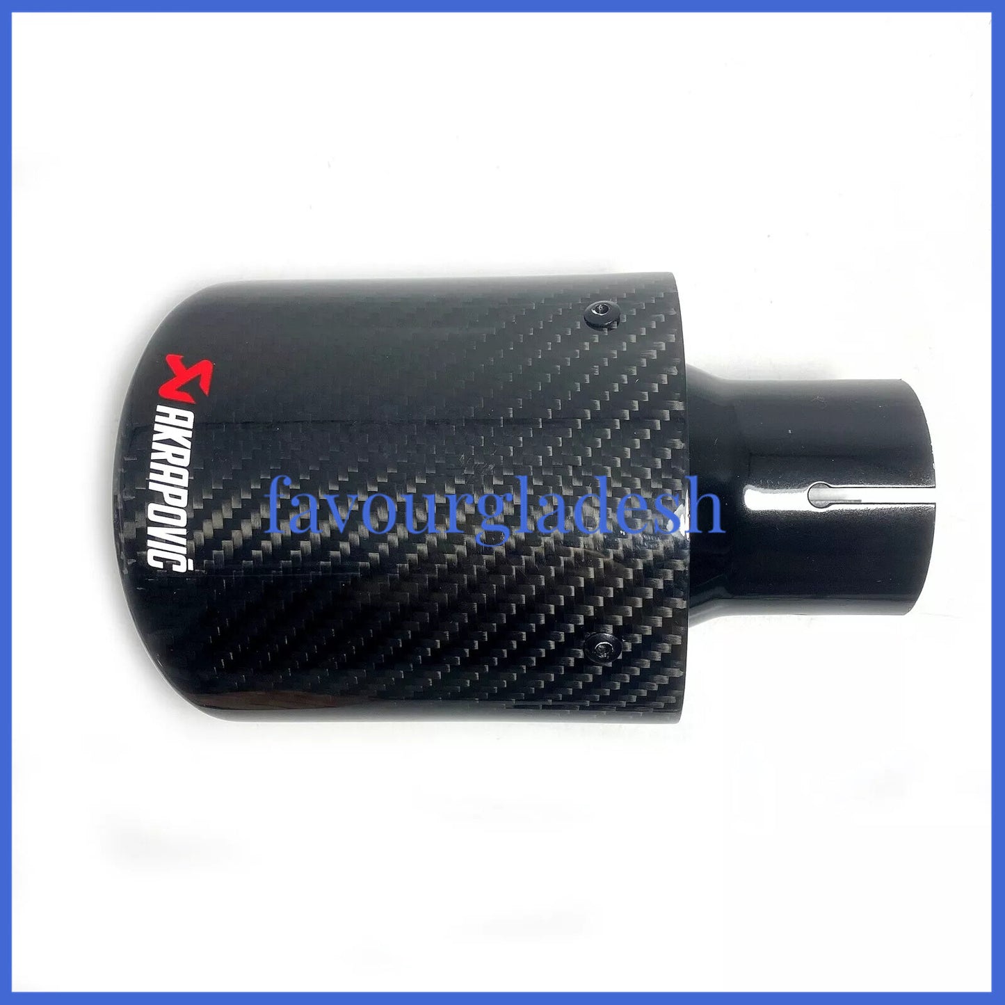 Oval Slanted Akrapovic Carbon Fiber Exhaust tip exhaust muffler pipe 70-115mm