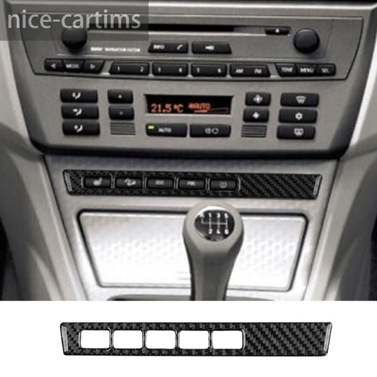 Carbon Fiber Console Multi-function Button Cover for BMW X3 E83 2004-2010 Type-B