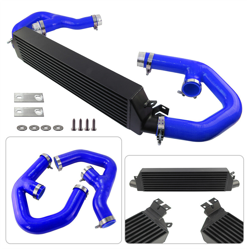 06-2010 for VW for Jetta Gti for Golf A3 Mk5 2.0T Bolt On Turbo Intercooler w/ Pipe Kit Blue