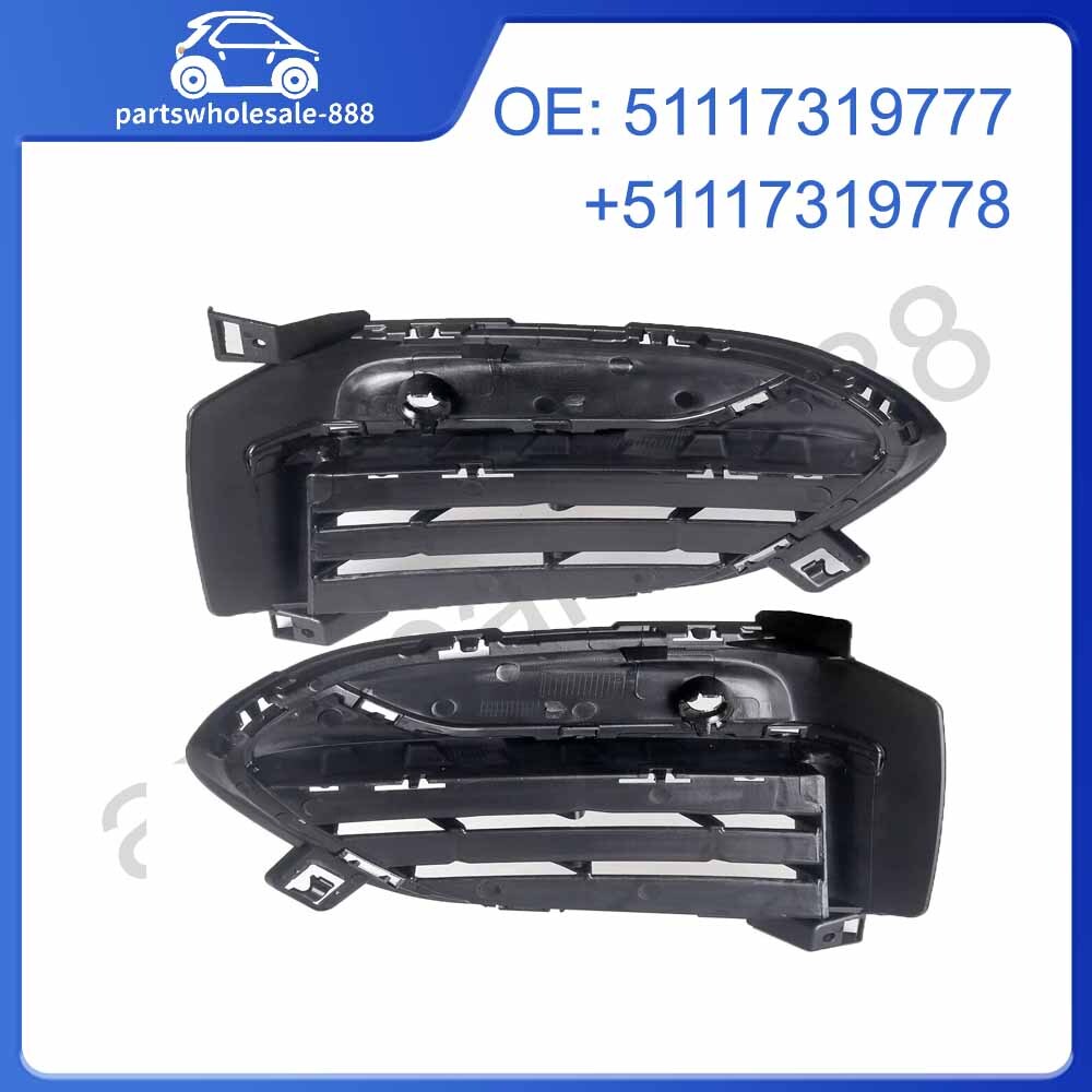 Pair Front Bumper Outer Grille Cover Fit For 2015-19 for BMW X6 F16 W/O Extravagance