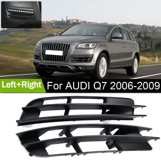 2-piece front bumper fog light grille barbecue trim cover for 06-09 for Audi Q7