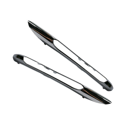 Pair Front Bumper Fog Light Grille Trim Chrome for 2012-14 for Mercedes C-Class W204