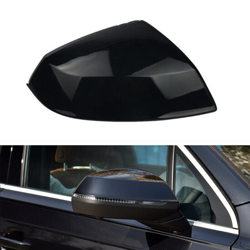 Right Black Rearview Mirror Shell Side Wing Mirror Cover for Audi Q7 2016-2020