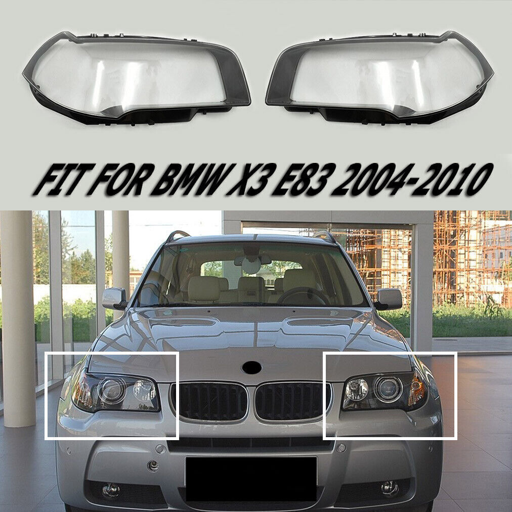 Suitable for BMW X3 E83 2006 - 2010 1 pair of transparent headlight lens housings