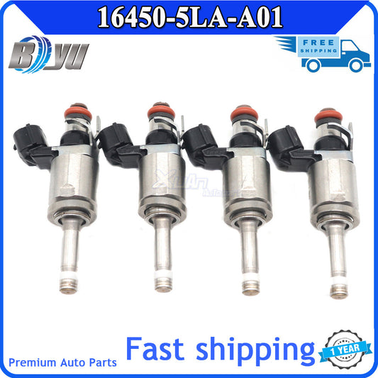 Fuel injectors 4-piece set, 16450-5LA-A01, suitable for 13-17 for Honda Accord, CR-V, for Acura TLX, and ILX.