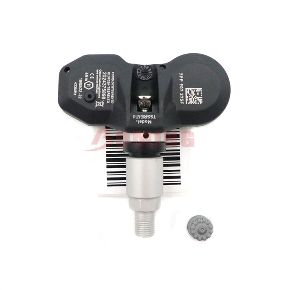 The new tire pressure sensor TPMS 7PP907275F is suitable for Audi for A6 , for A8 , Q7, R8, for Porsche , and for Volkswagen vehicles with a 433MHz clock speed.