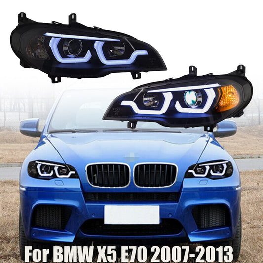 HID Projector LED DRL Headlight Assembly for BMW X5 E70 2007-2013 Replacement