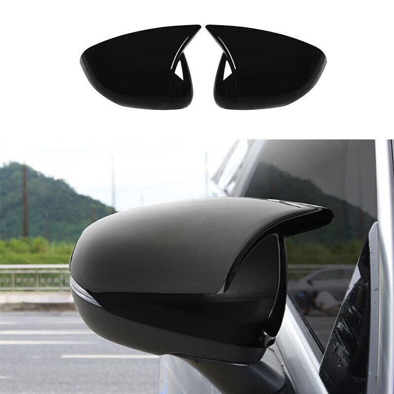 for Benz CLA W118 2020-2022 Black ABS Ox Horn Side Rearview Mirror Cover Trim 2x