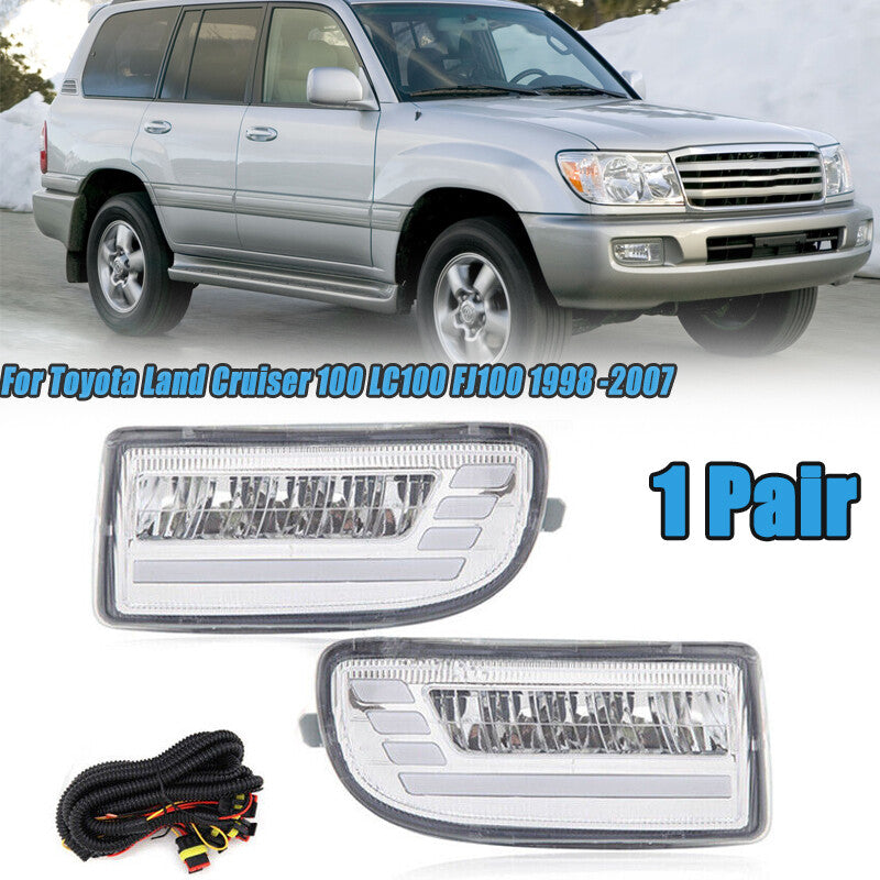 1 Pair LED Fog Lamp Daytime Running Light for Toyota for Land Cruiser J100 105