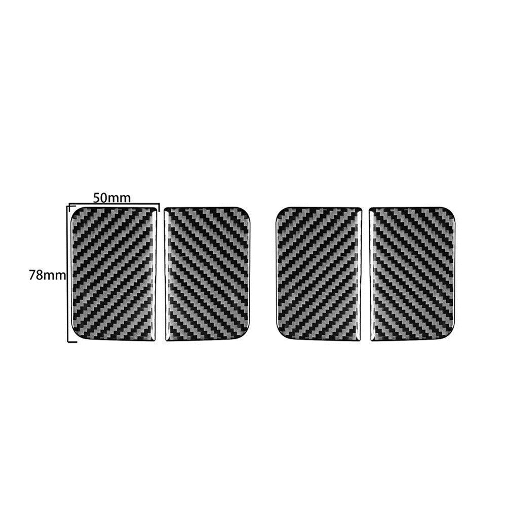4Pcs Carbon Fiber Inner Door Bowl Cover Trim For Silverado for GMC for SIERRA 2014-2018