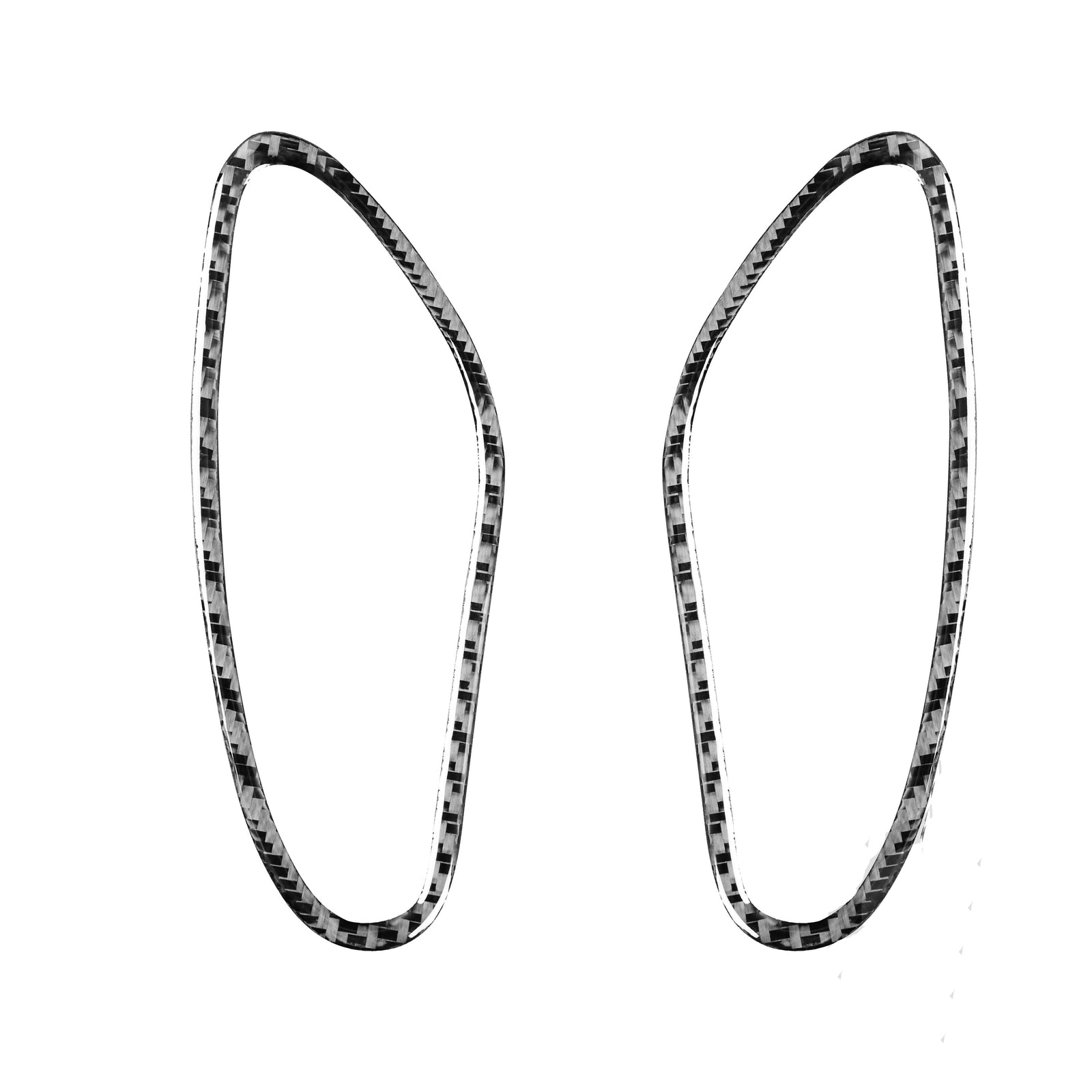 2PCS Carbon Fiber Door Handle Frame Interior Trim for BMW 650i M6 E63 2004-10