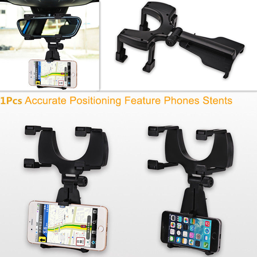 Car Mount Phone Rearview Mirror Holder Bracket Stands Cradle GPS for Smart phone