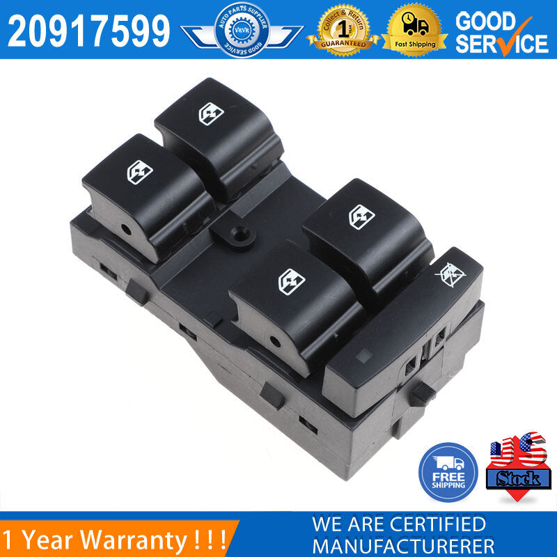 Power Window Switch 20917599 for 2010-2017 for Chevrolet Equinox front-drive side.