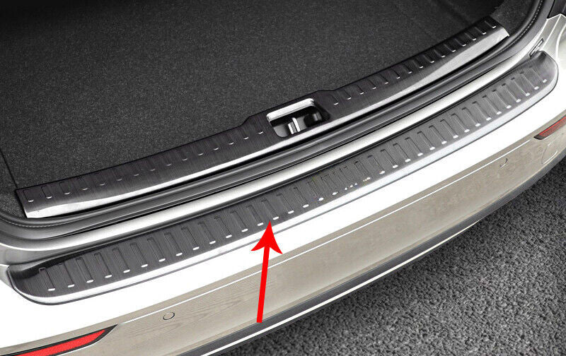 for Volvo S60 2019-2021 Black Titanium S.Steel Rear Bumper Protector Sill Cover