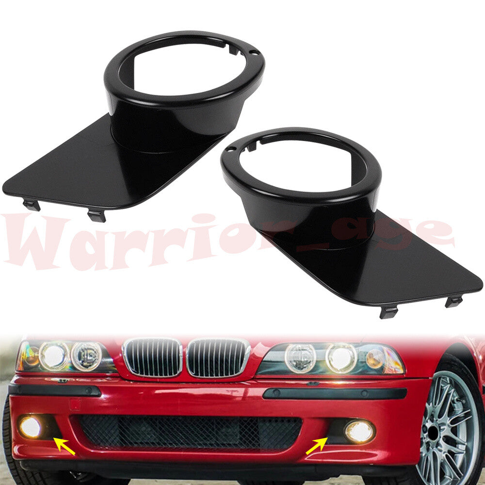 Left + Right Side Front Fog Light Ring Cover Frame for BMW E39 M5 1999-2003