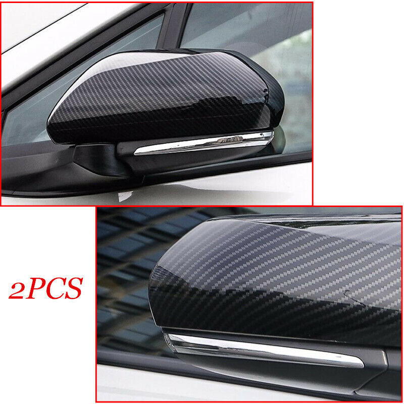 Carbon Fiber Side Door Rearview Mirror Cover Trim for Toyota C-HR CHR 2017-2021