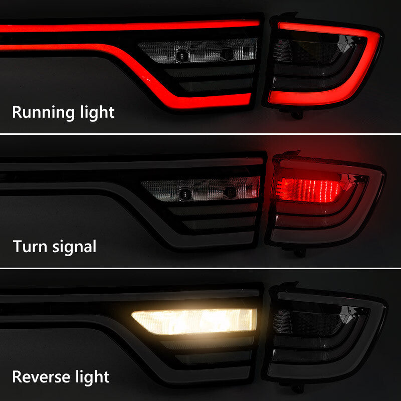 3Pcs Tail Lights For 2014-2022 for Dodge Durango Liftgate Center Camera Hole Smoked