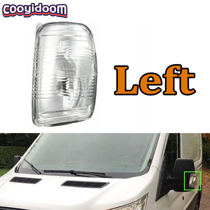 Transparent Inward Door Mirror Lens for Ford Transit Mk8 2014 - 2018 (Left)