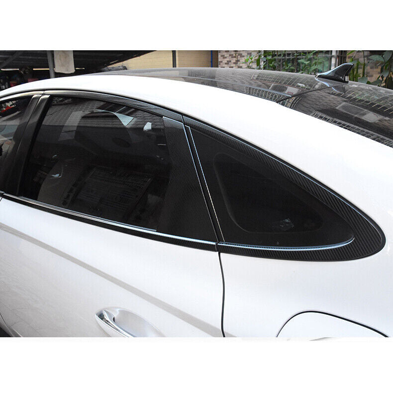 for Hyundai Sonata 2020-2023 Carbon Fiber Steel Window Pillar Post Cover Trim10