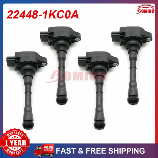 4pcs 22448-1KC0A for Nissan Sentra Juke 1.6L L4 2011-2017 Ignition Coils Packs