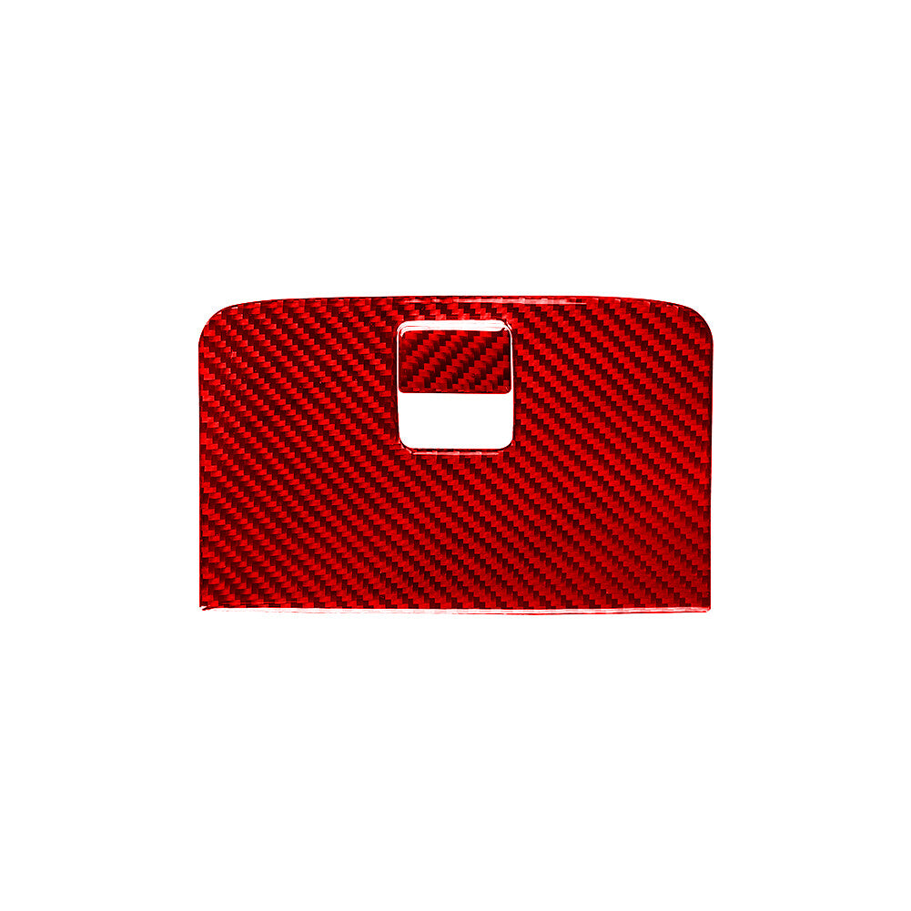 Red Carbon Fiber Rear Central Storage Box Cover Trim for KIA Sedona 2015-2016