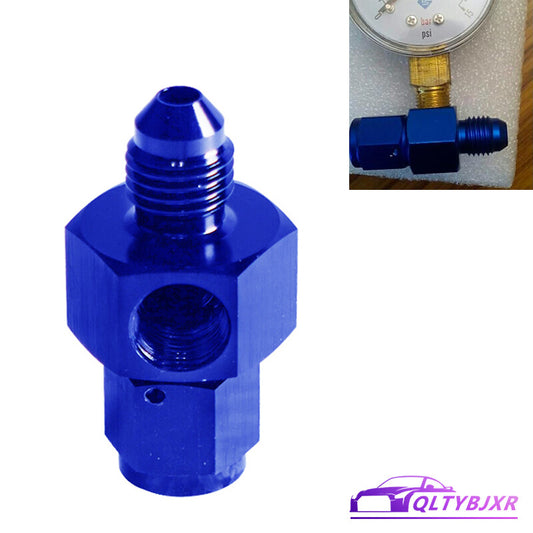 4AN Straight Fitting Adapter AN4Male to Female 1/8NPT Gauge Port Fuel Hose Blue