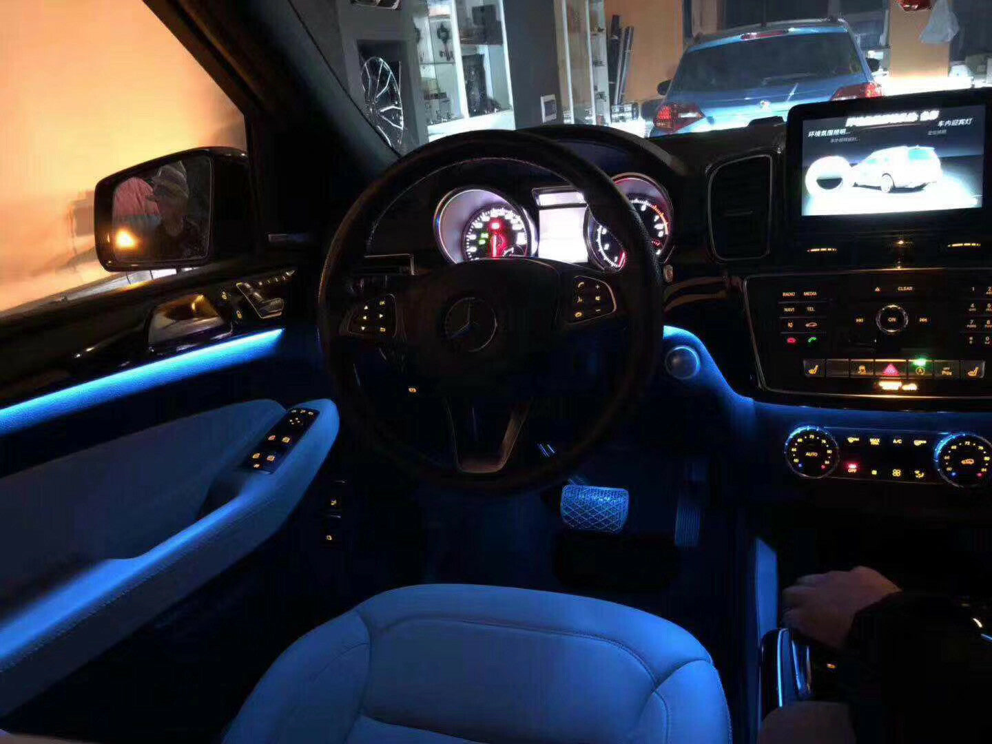 12 color Illuminated LED Ambient update retrofit light for Mercedes W166 GLE