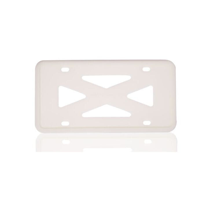 Dark luminous silicone for car license plate frame cover rear boots on for Chevrolet