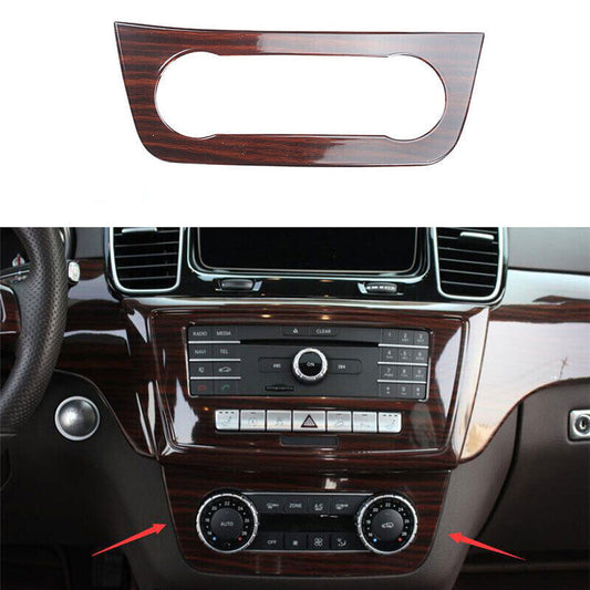 Fit for Benz GL ML 2012-2015 Red Wood Grain Car Console Volume Switch Panel Trim