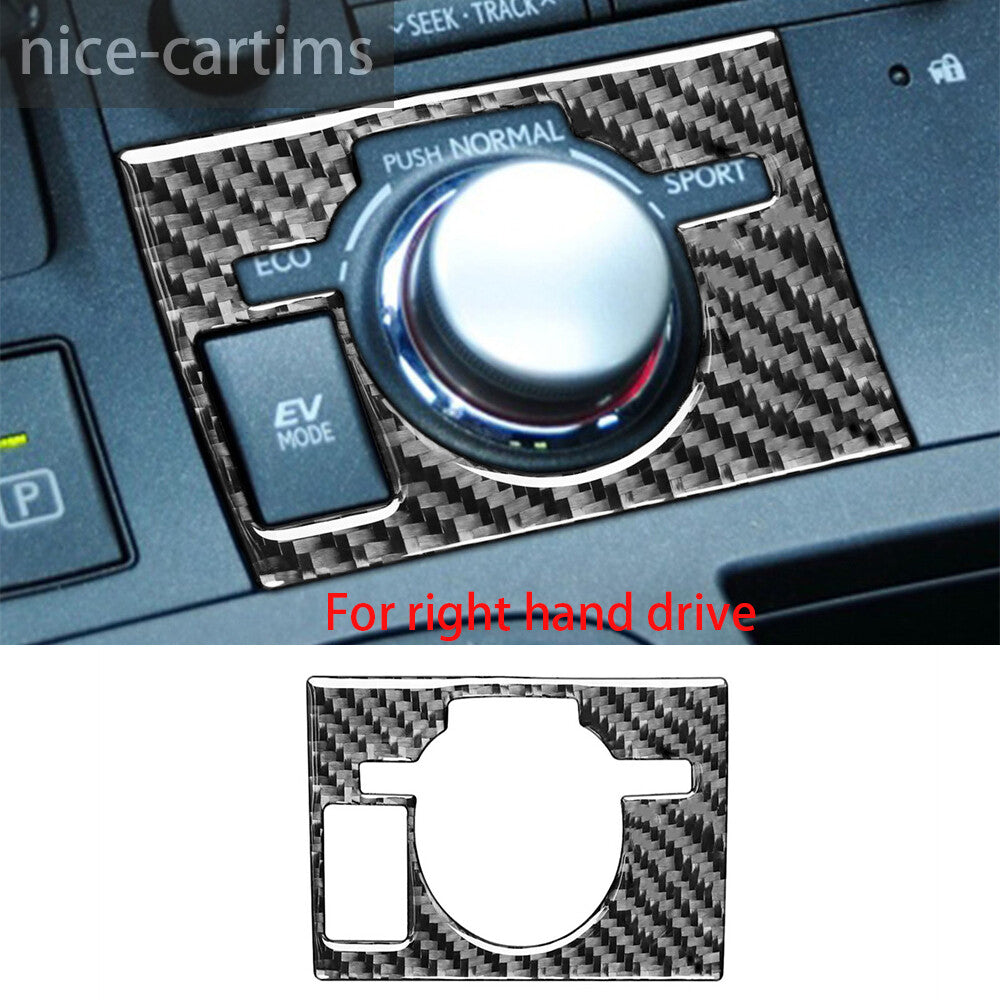 for Lexus CT200h 2011-2017 RHD Center Consol Drive Mode Button Trim Carbon Fiber