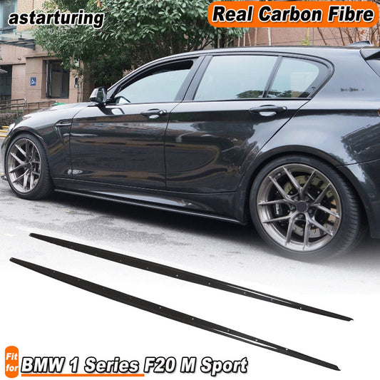 Carbon Fiber Side Skirts Trim for BMW 1 Series F20 M Sport Hatchback 4D 2015-18