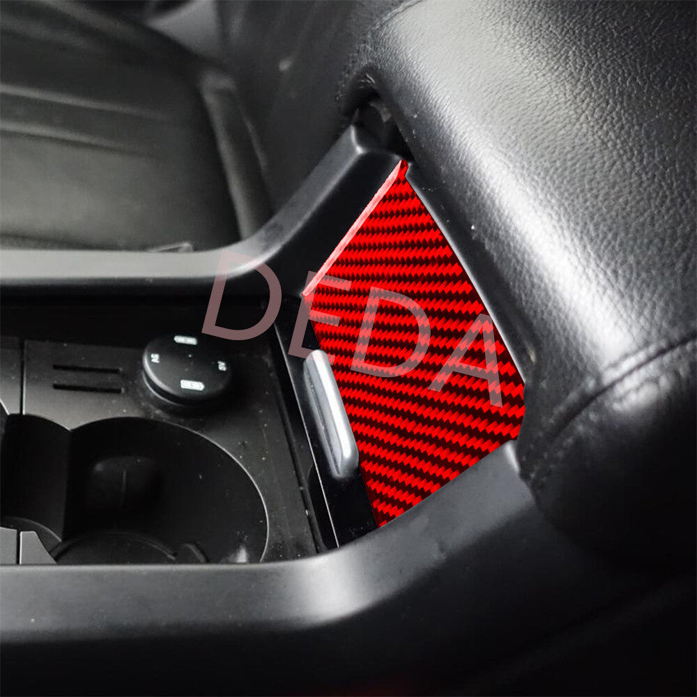 Red Carbon Console Storage Box Rear Cover for Land Rover Discovery Sport 2015-19
