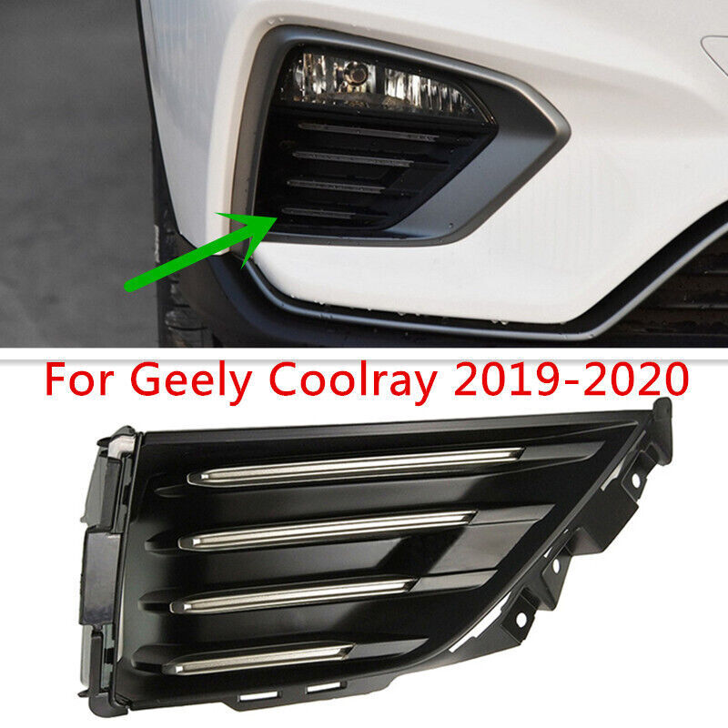 Right Side Front Bumper Fog Lamp Cover Bezel Grille for Geely Coolray 2019-2020