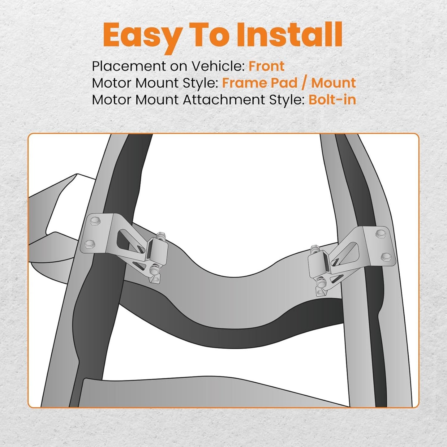 Sheet metal bracket for Chevrolet C10, suitable for GimCisco trucks with small-block V8 engines (1963-1972-).