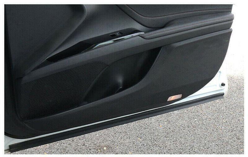 4X Carbon Fiber PU Inner Door Anti-Kick Panel Cover Trim for Toyota for Camry 18-23