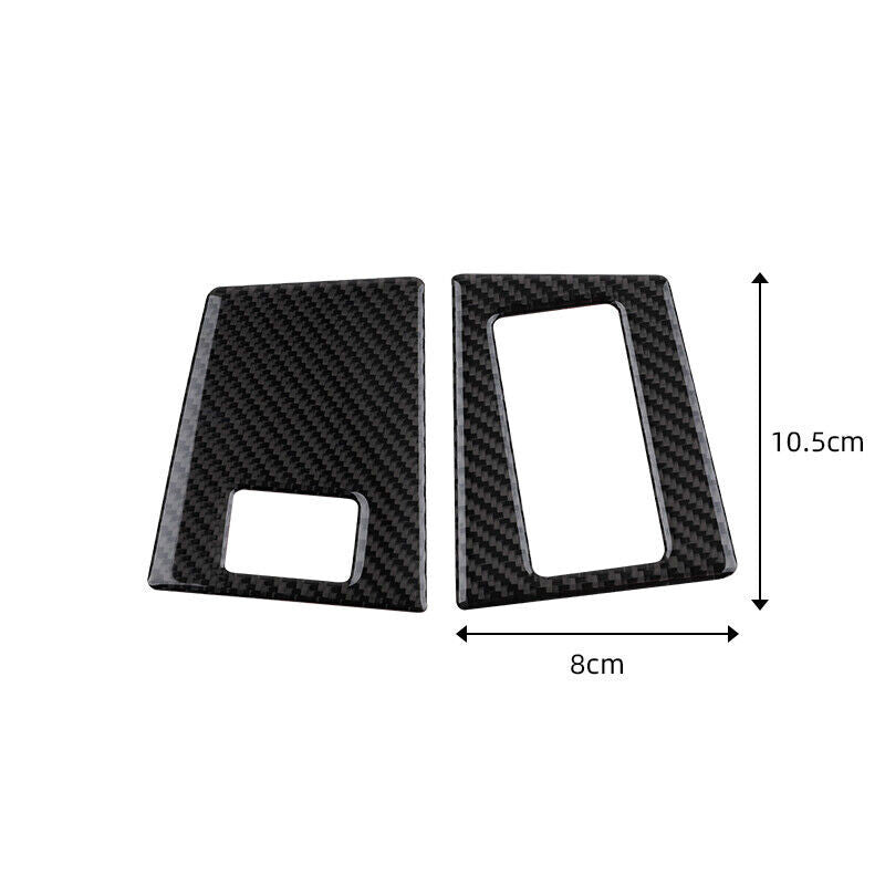 2x Carbon Fiber for Seat Adjust Console Sticker Trim for Jaguar F-Pace XE XF 2016-20
