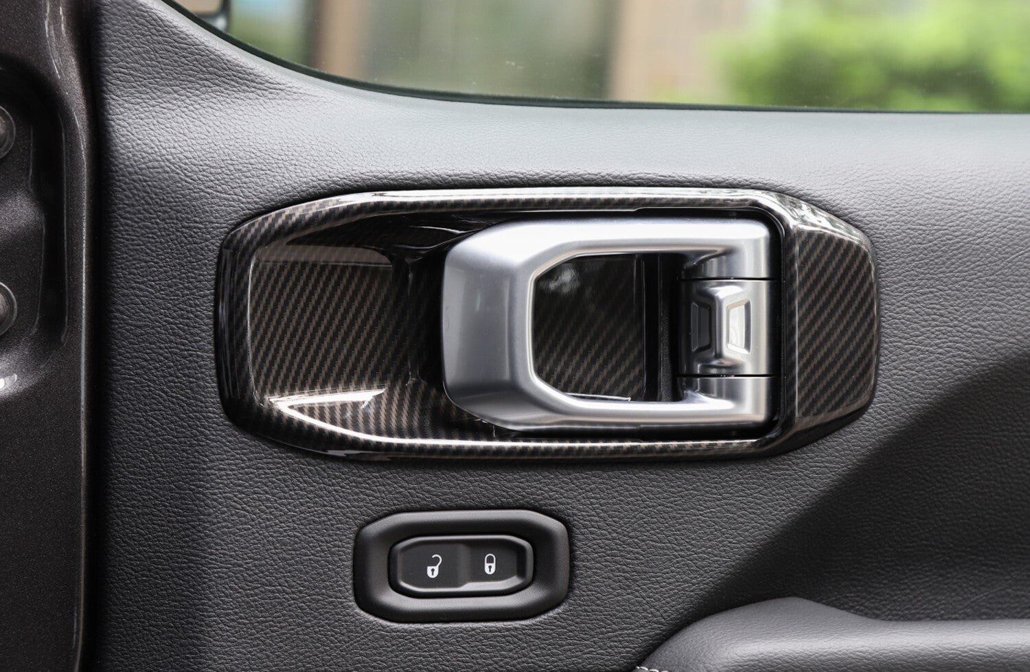 Door Handle Bowl Cover Decor Trim for Jeep for Wrangler JL 2018+ Carbon Fiber 4Door