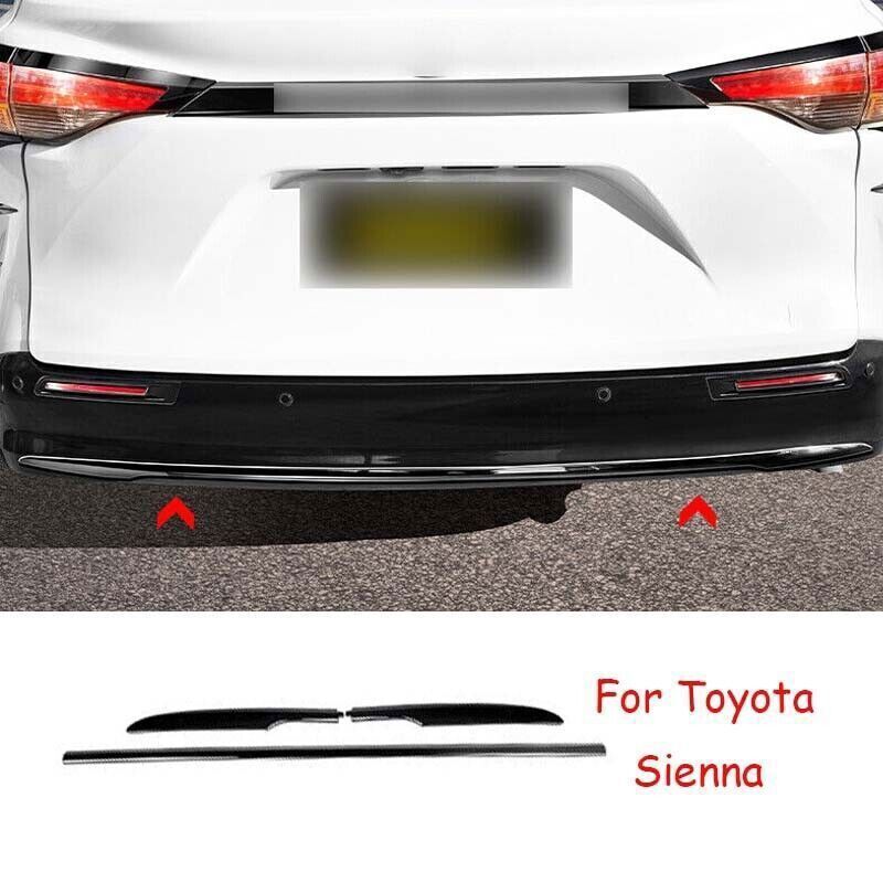 for Toyota for Sienna 21-2024 Rear Bumper Strip Protector Bright Black Moulding Trim