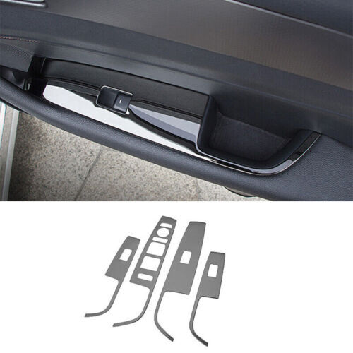 4for Hyundai Sonata 2015-2019 Black S.Steel Window Lift Panel Switch Cover Trim