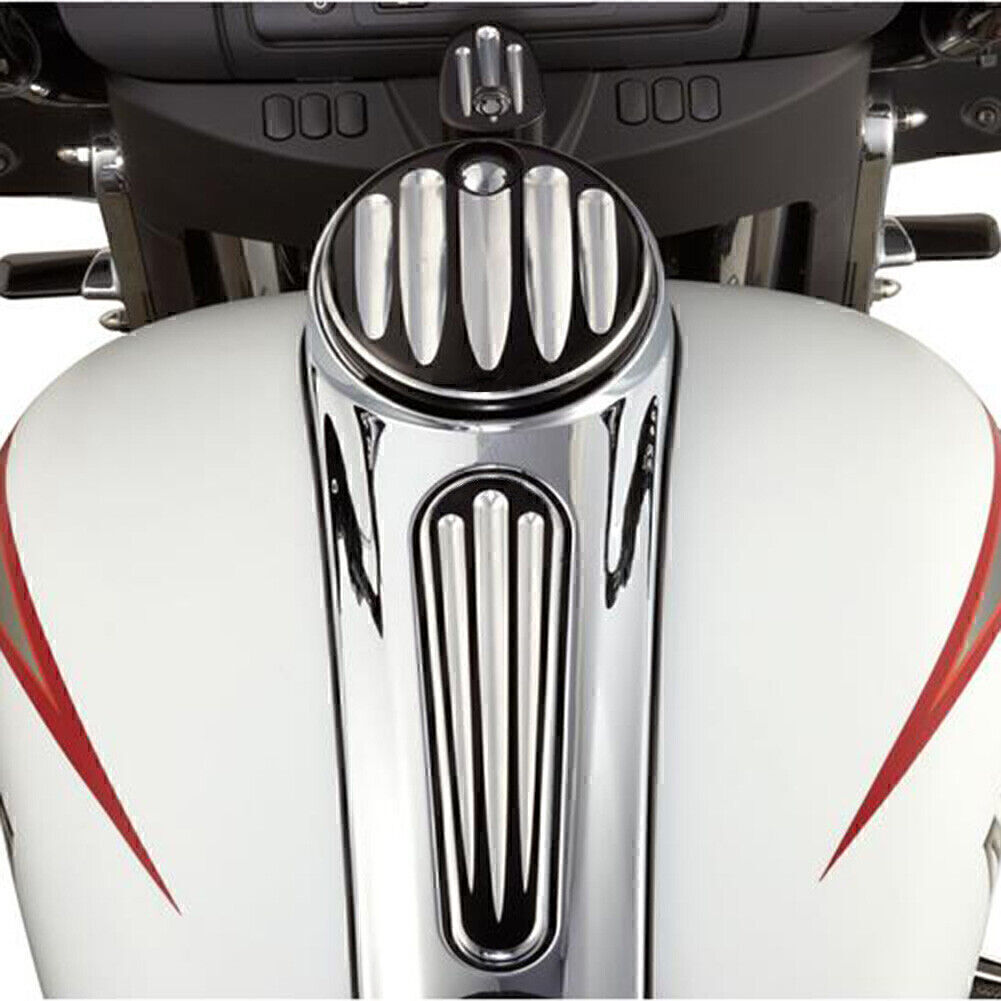 Fit for Harley Touring FLHX FLTRX 2008-2013 Lgnition Switch Cover Fuel Tank Cap Kit