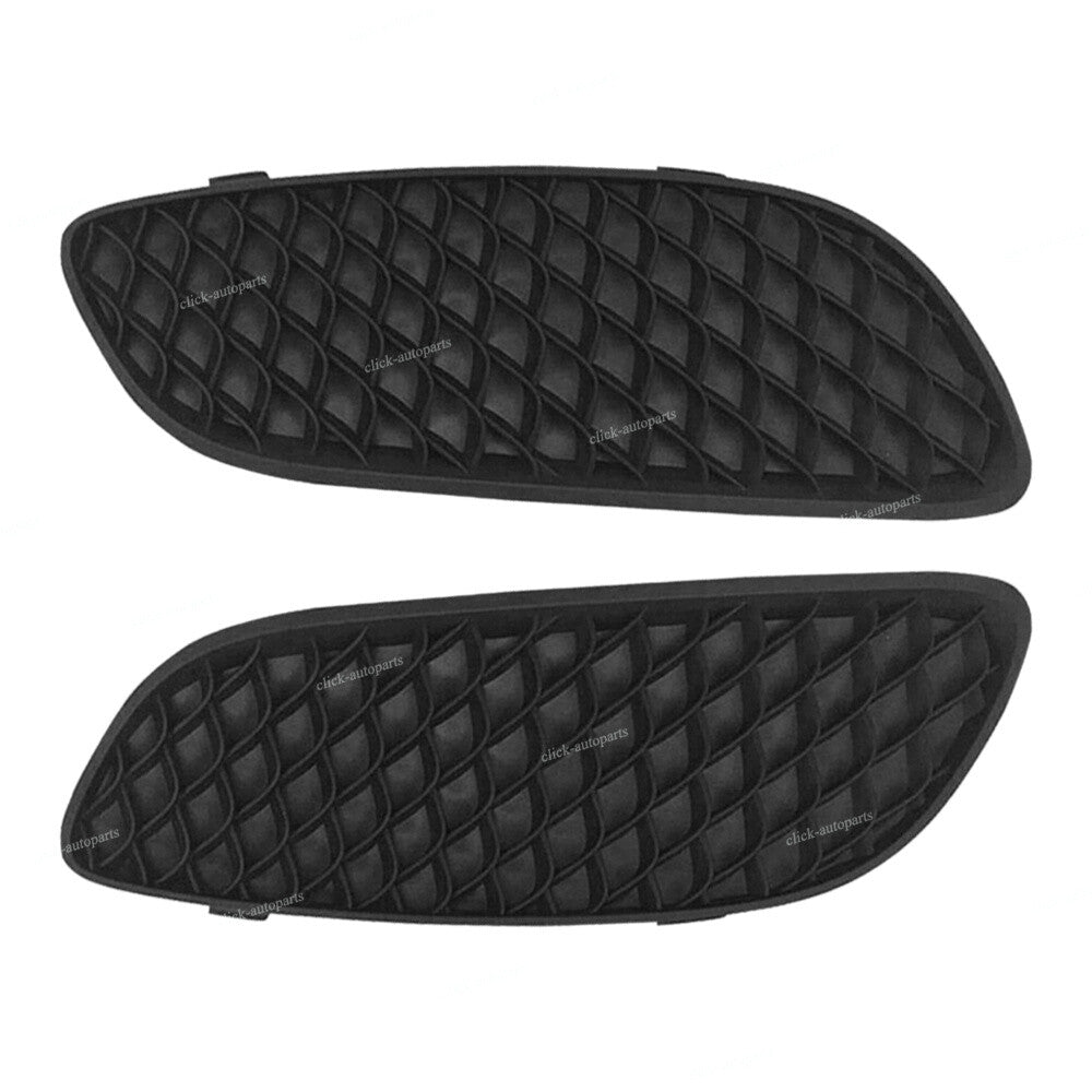 Pair Front Bumper Grille Cover Left Right Fits 15-18 for Mercedes W176 A-Class Black