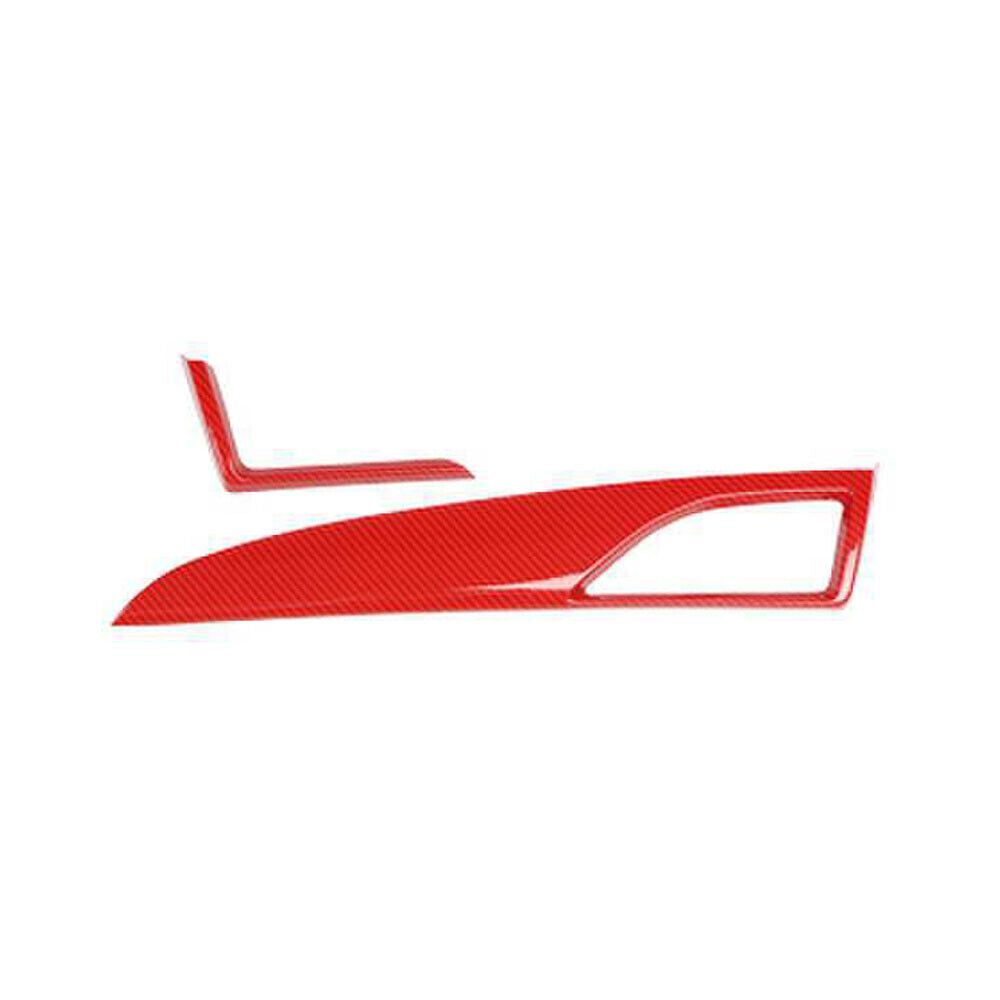 for Cadillac CT5 2020-24 Red Carbon Fiber Dashboard for Co -Pilot Strip Panel Trim 2P