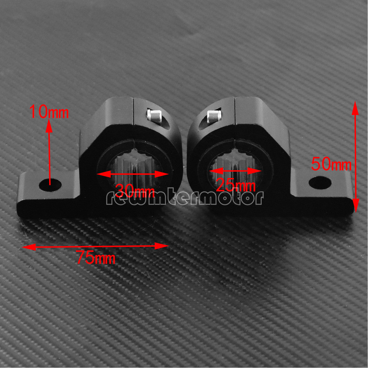 2x 1-1.2 LED Light Mounting Bracket Horizontal Bar Clamp Fit For ATV UTV Truck