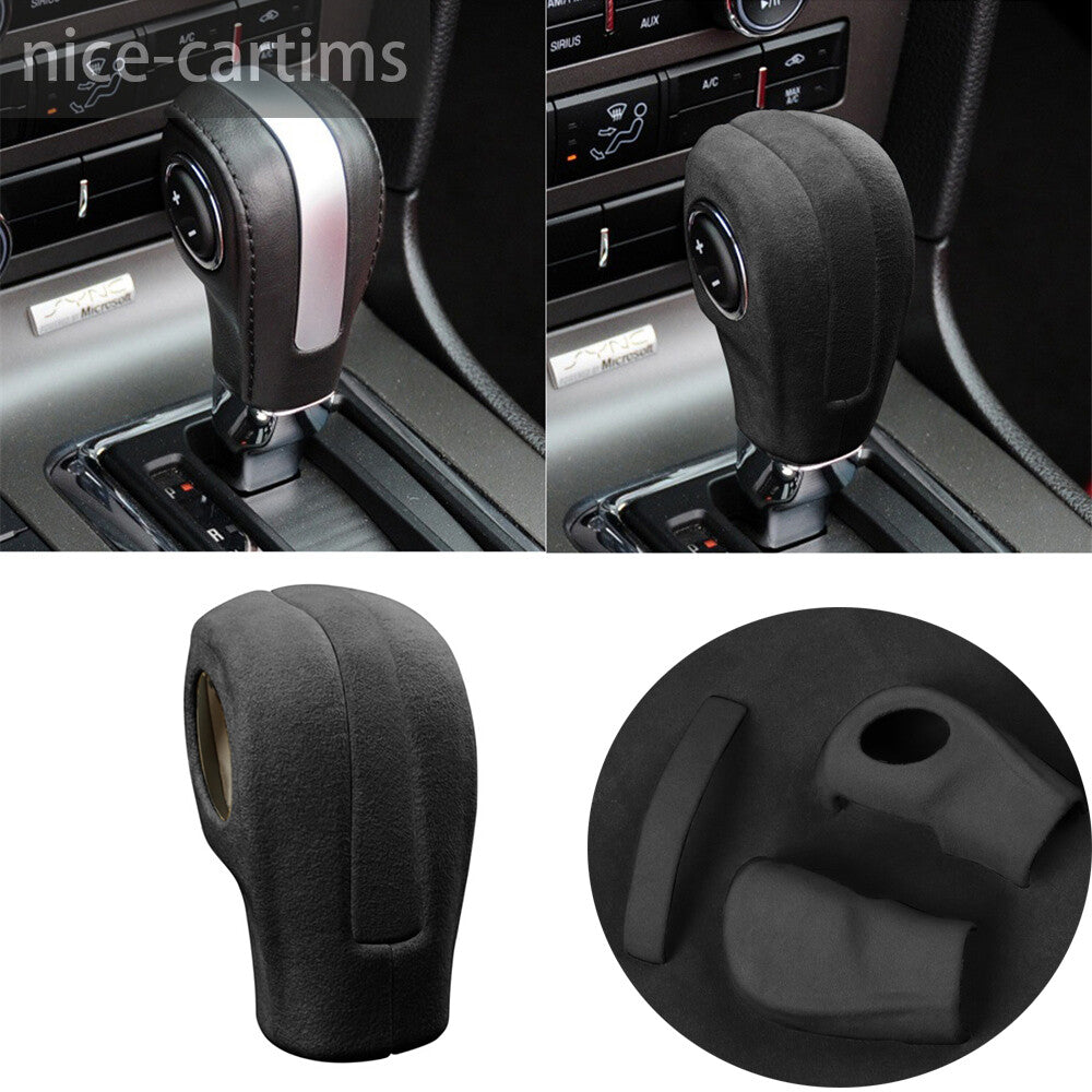 for Ford for Mustang 2009-13 Inner Gear Shift Knob Trim Accessories Suede Black Gray