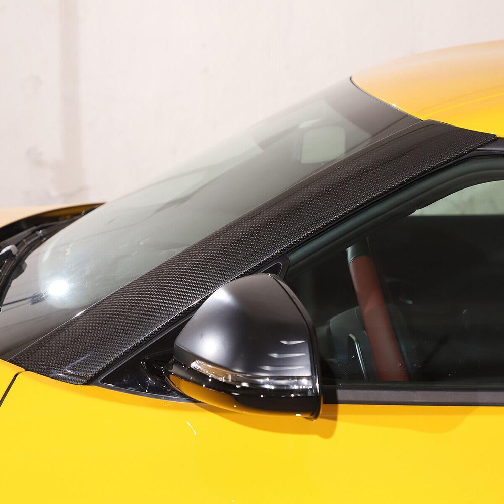 for Toyota Supra 2019-2023 Black Carbon Exterior A Pillar Panel Cover Trim