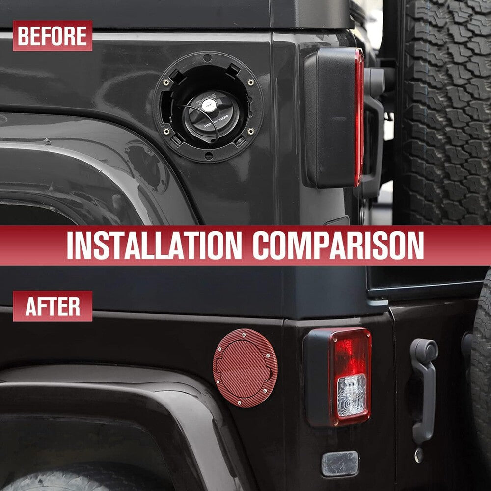 Gas Fuel Cap Door Tank Cover for Jeep for Wrangler JK 2006-2017 Fuel Filler Cover