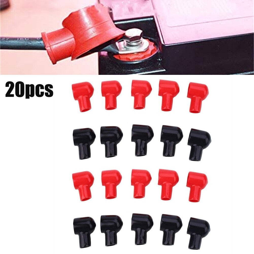 20-Piece Pack of Battery Terminal Cover Shoes, Insulation Protection, Lug Caps, 12x20mm - new