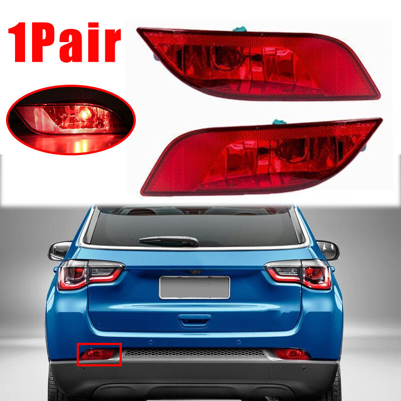 1 Pair for Jeep Compass 2017-2022 Rear Bumper Tail light Reflector Light LHRH