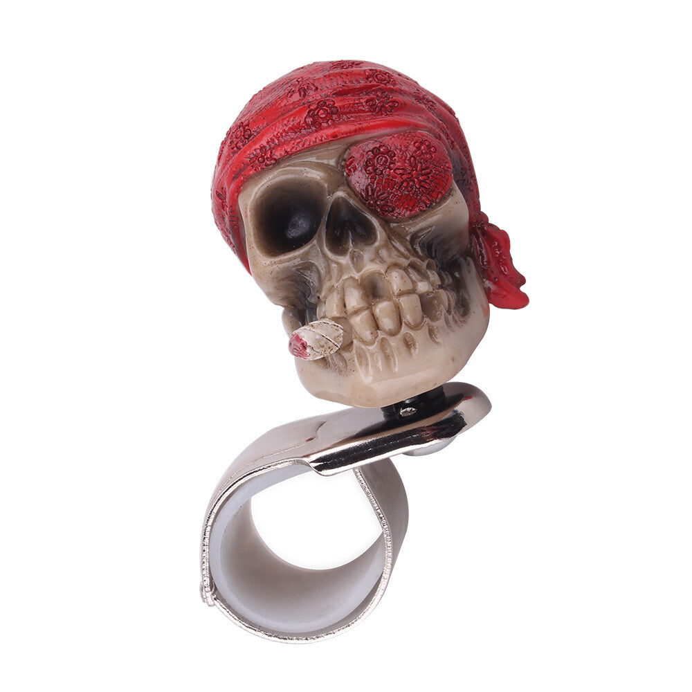 Universal New Red Skull Steering Wheel Knob Booster w/ Installation Kit